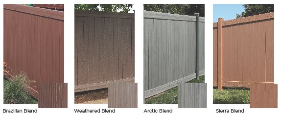 vinyl fence colors and textures freehold new jersey