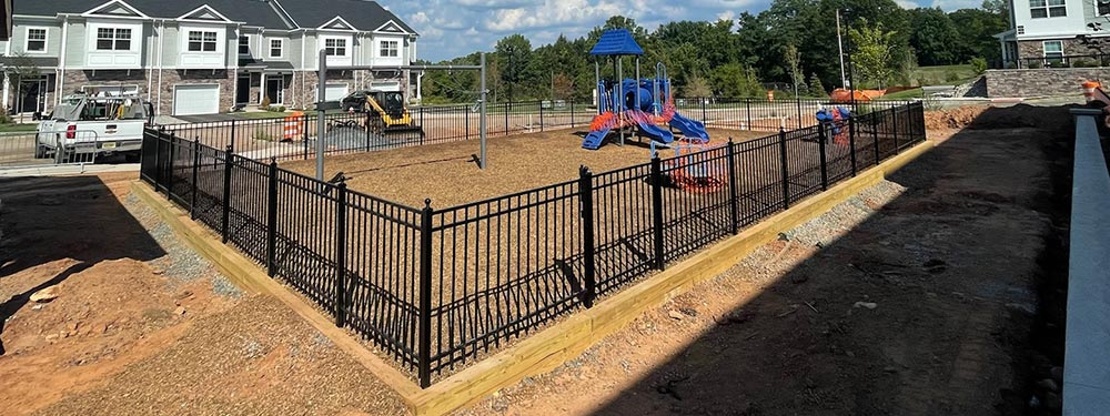 monmouth county aluminum fence playground project