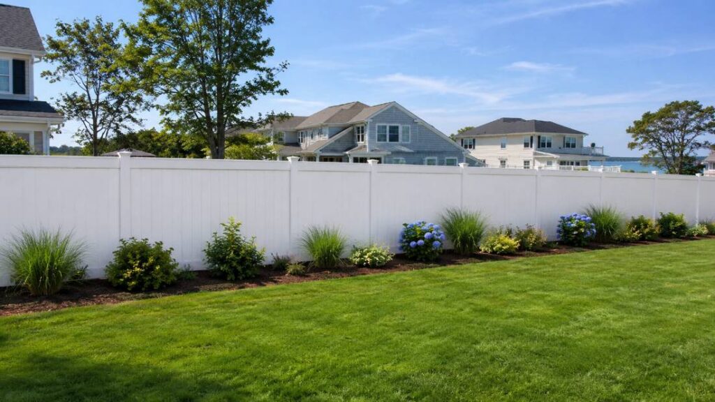 Fence installation in Ocean County NJ backyard